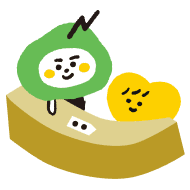 電話受付をするNくんとハートちゃんのイラスト